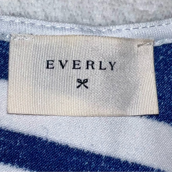 Everly White and Blue Striped Top - Picture 8 of 9